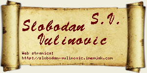Slobodan Vulinović vizit kartica